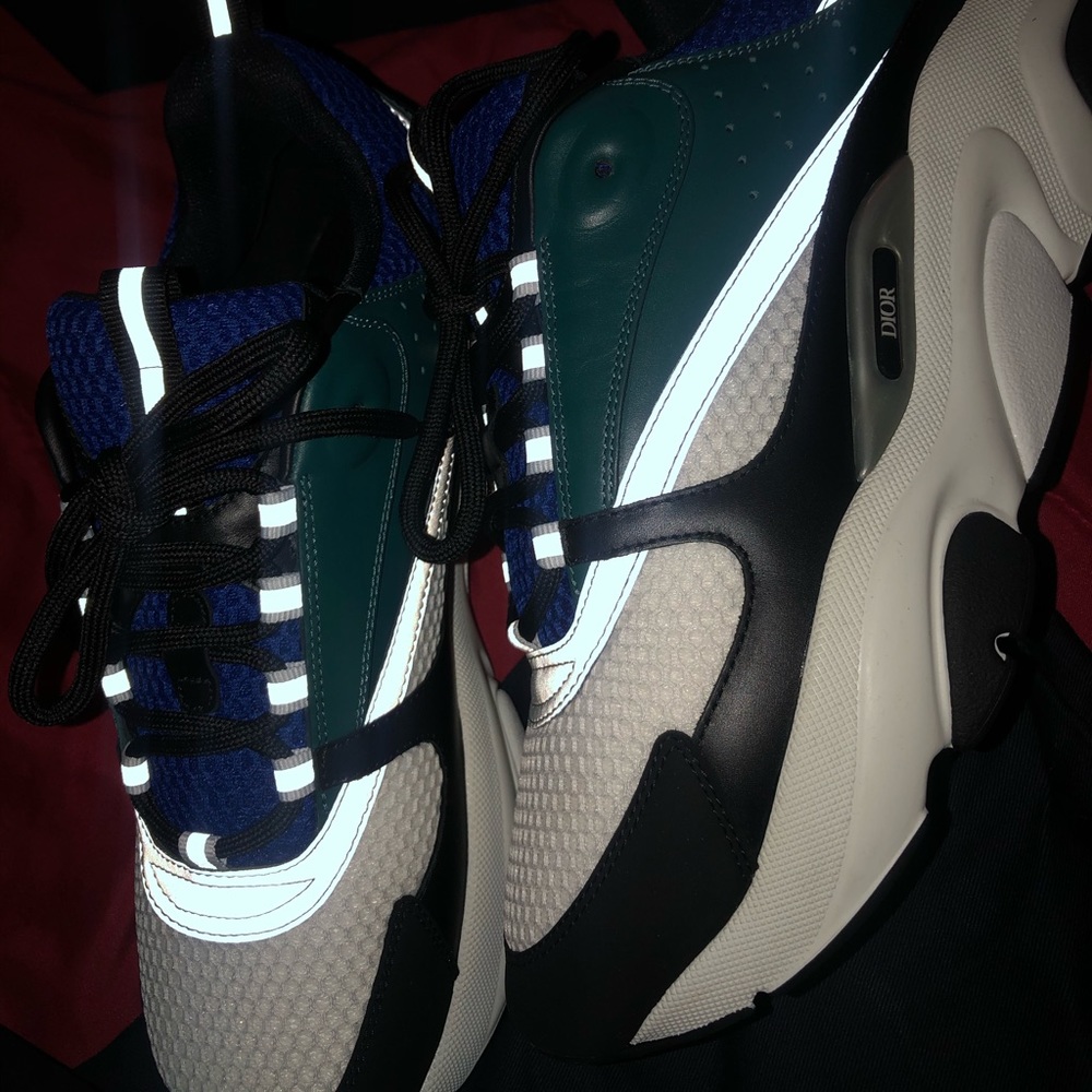 B22 Dior Sneakers Calf Mesh BLUE/BLUE - Picture 7 of 13